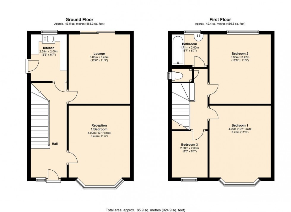 Floorplan for Stanfell Road, Leicester