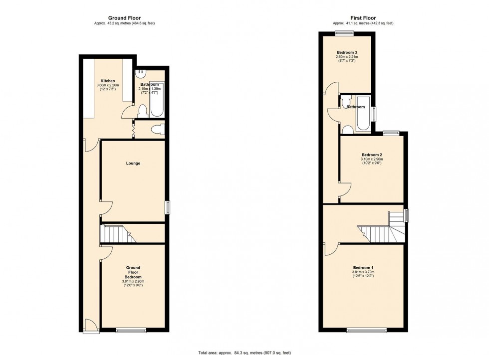 Floorplan for Lytton Road, Leicester