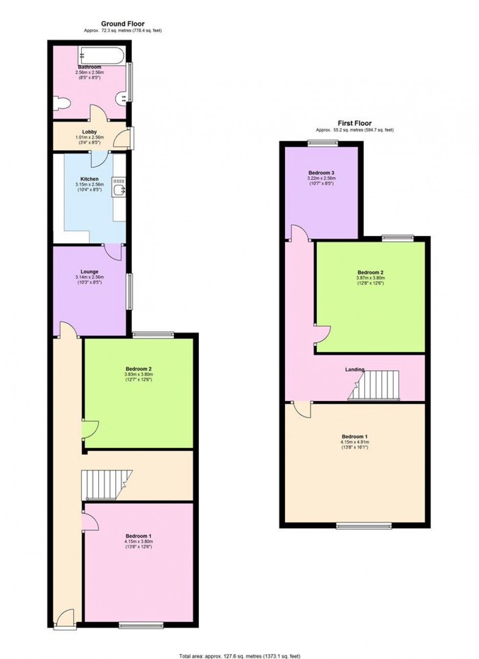 Floorplan for Filbert Street East, Leicester